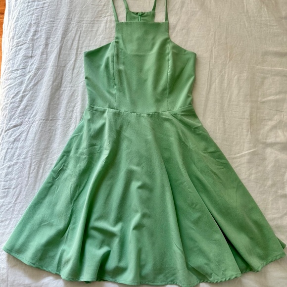 Lulus Sage Green Skater Dress - size XS - Picture 6 of 7